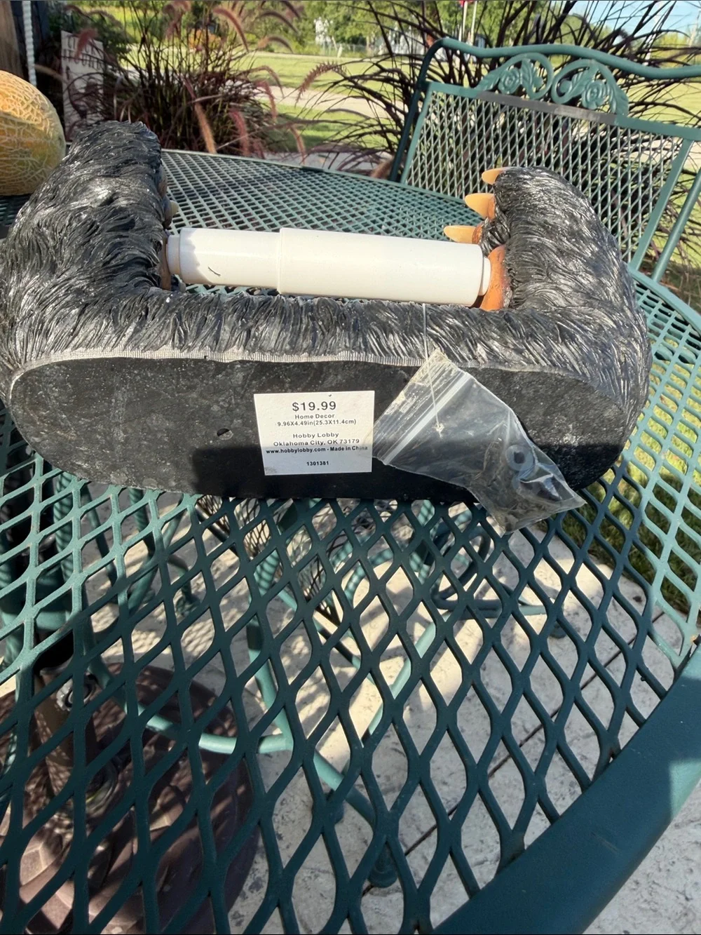 Hobby Lobby Black and Brown Bear Paw Toilet Paper Holder